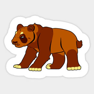 Brown Panda Bear Rules Sticker